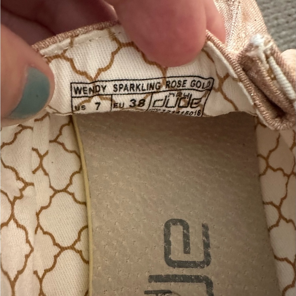 Hey Dude Wendy Sparkling Rose Gold Sz 7 - Picture 6 of 6